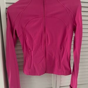 Lululemon Athletica Pink Bomber Jacket with Contoured Seaming